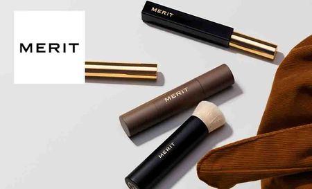 merit logo top left with merit makeup