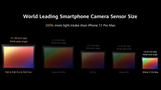 Camera image sensor sizes compared