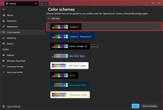Windows Terminal change color scheme