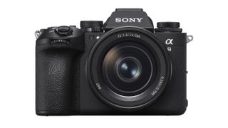 Sony A9 III camera on a white background