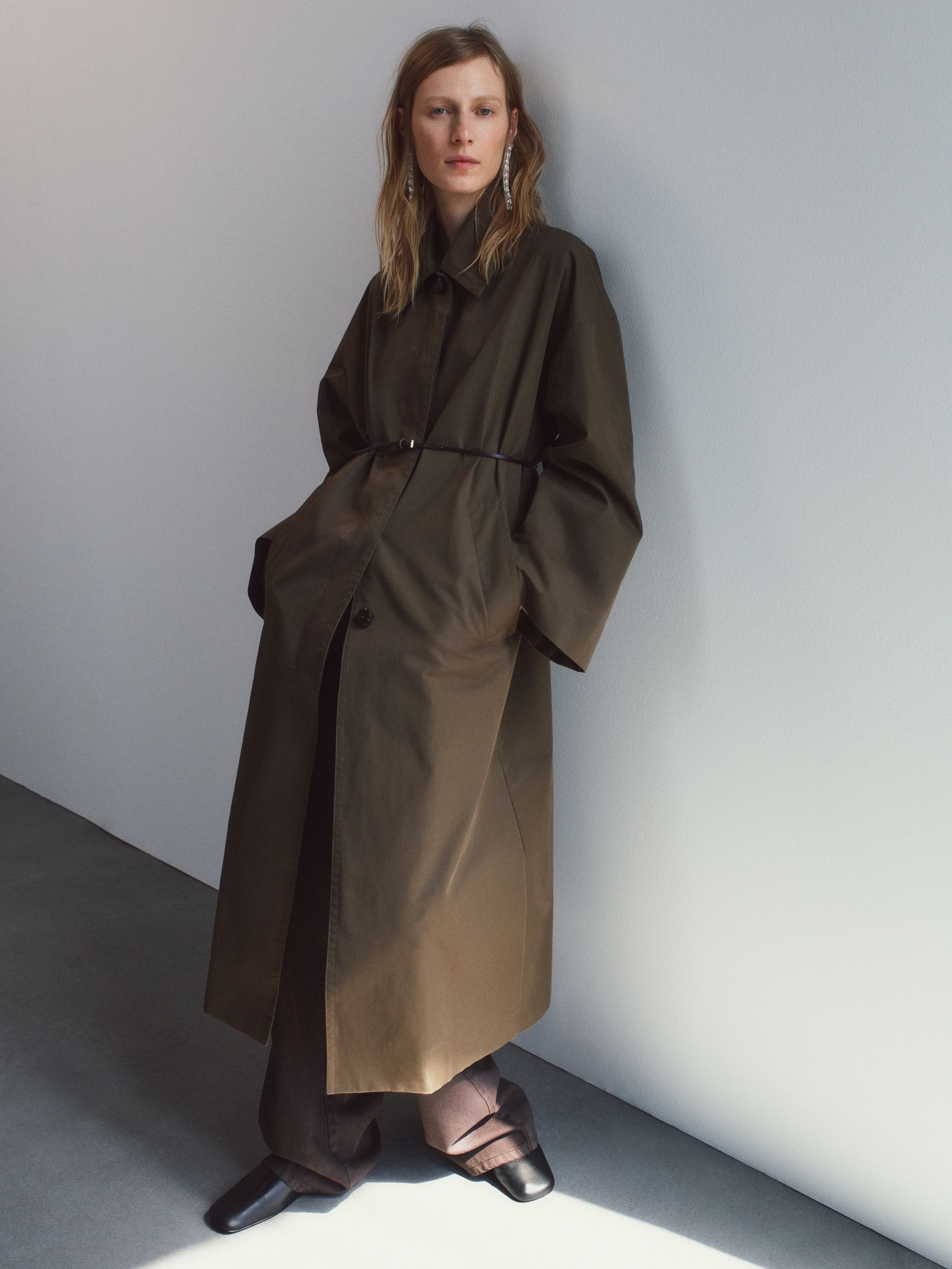 Long Cotton Trench Coat With Concealed Buttons - Women | Mango United Kingdom