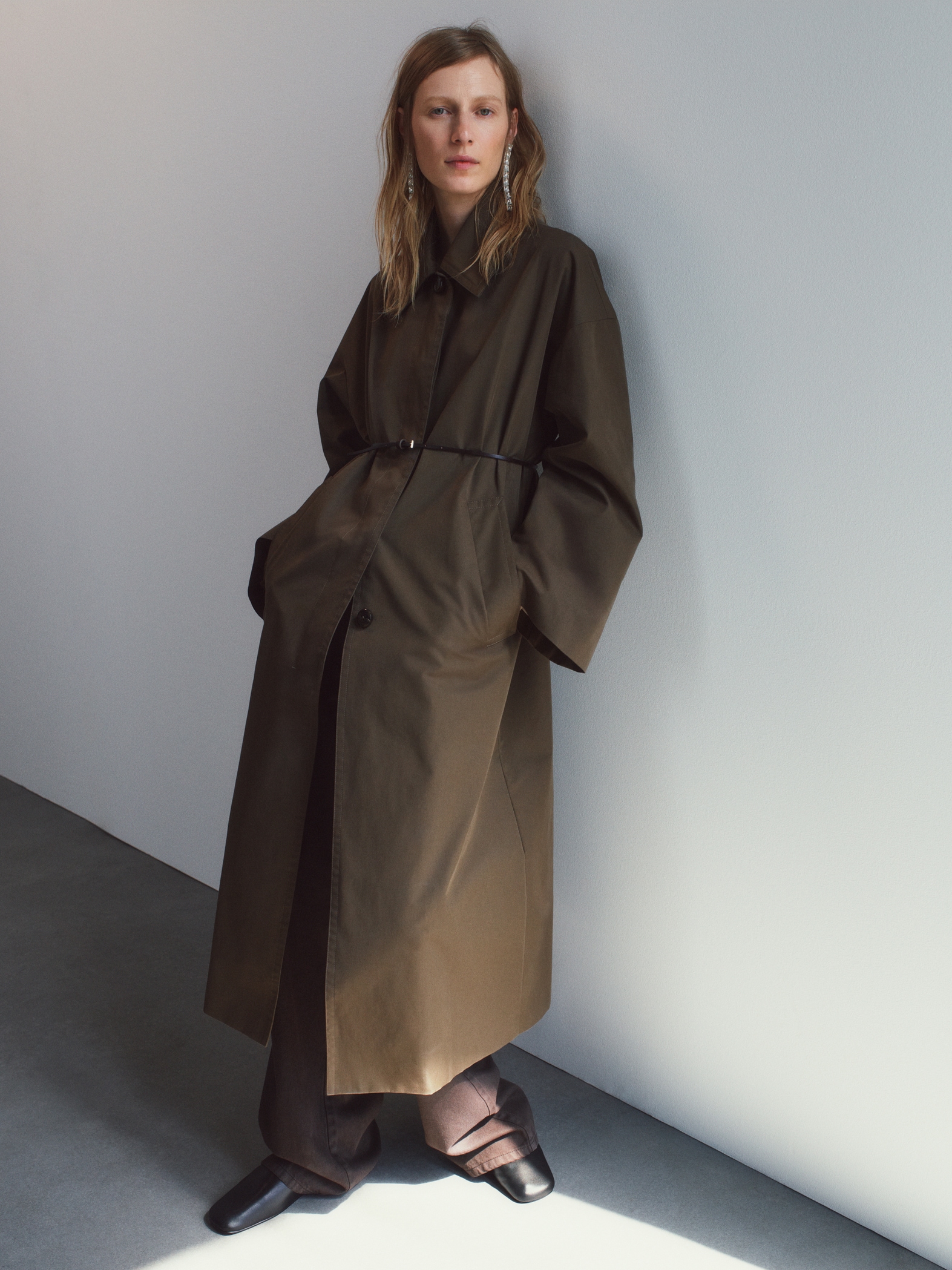 Long Cotton Trench Coat With Concealed Buttons - Women | Mango United Kingdom