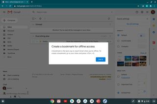 Create Gmail Bookmark Prompt Chromebook