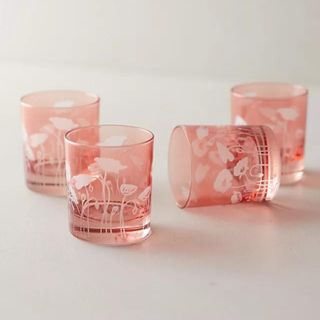 Pink drinking glasses