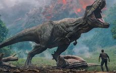 A <i>T. rex</i> bellows in "Fallen Kingdom," but its real voice would likely have been a lot less dramatic than this lion-like roar.