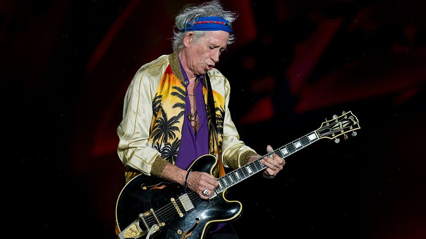 Keith Richards performs during a concert of the Stones' Ole tour at Morumbi stadium in Sao Paulo, Brazil, on February 24, 2016