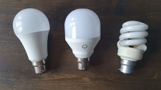 LIFX Color Smart Bulb compared to ordinary incandescent bulb