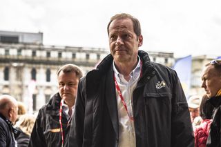 Tour de France race director Christian Prudhomme with Gary Verity