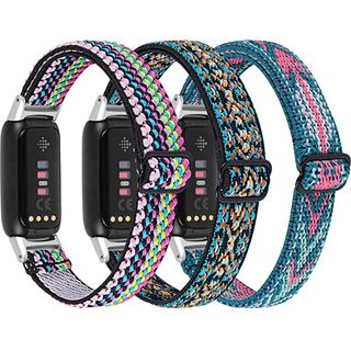 VOMA 3-Pack Elastic Nylon Bands Fitbit Luxe