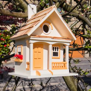 peaches and cream cottage bird house