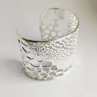 6. FrankiAndFelix Chunky Silver Cuff Bracelet at Etsy