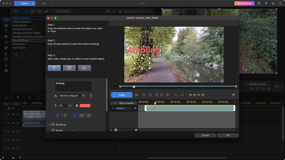 Screenshot of PowerDirector 365 in action