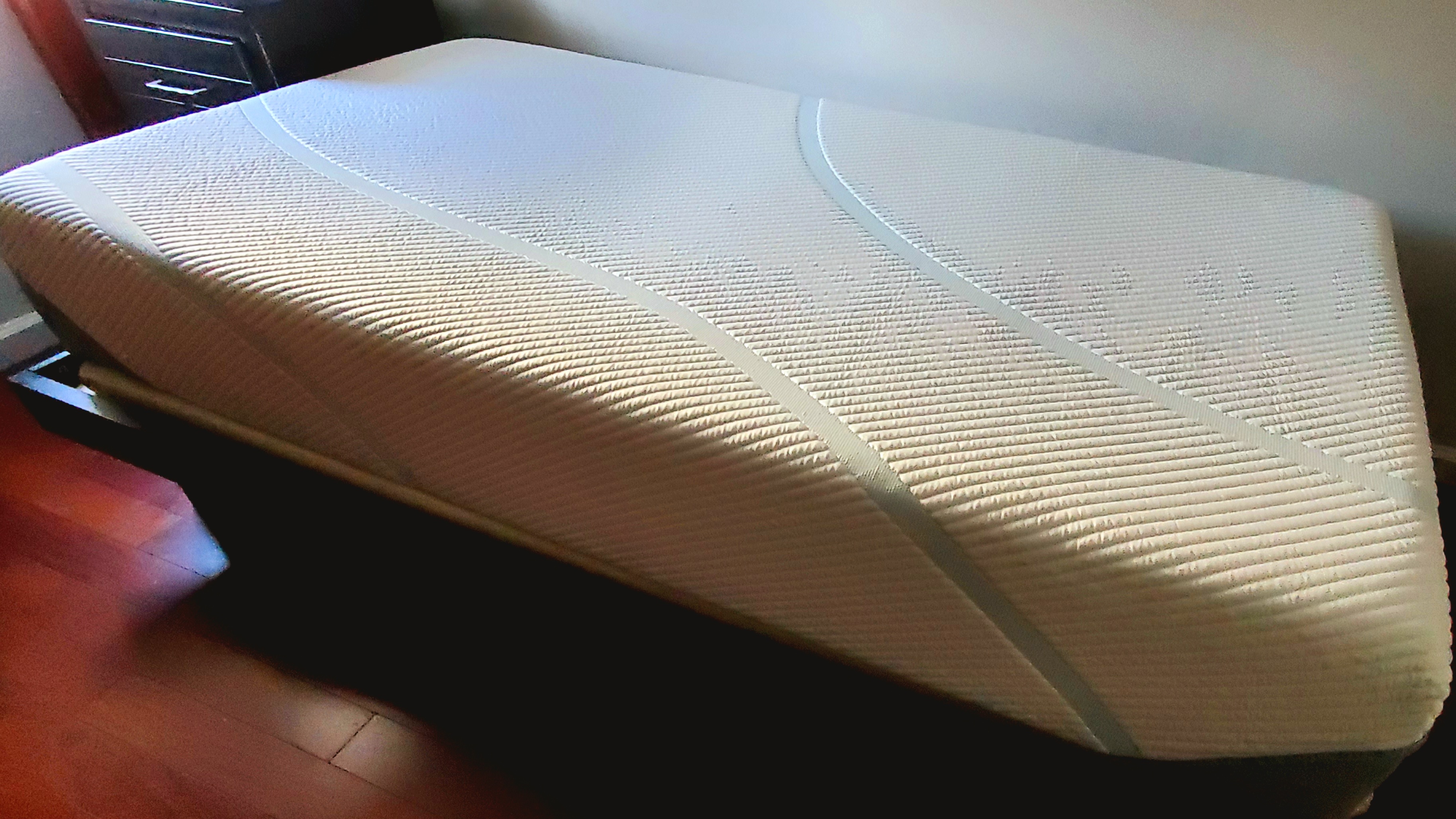Tempur-Adapt mattress review, featuring the mattress on a platform bed right after setup