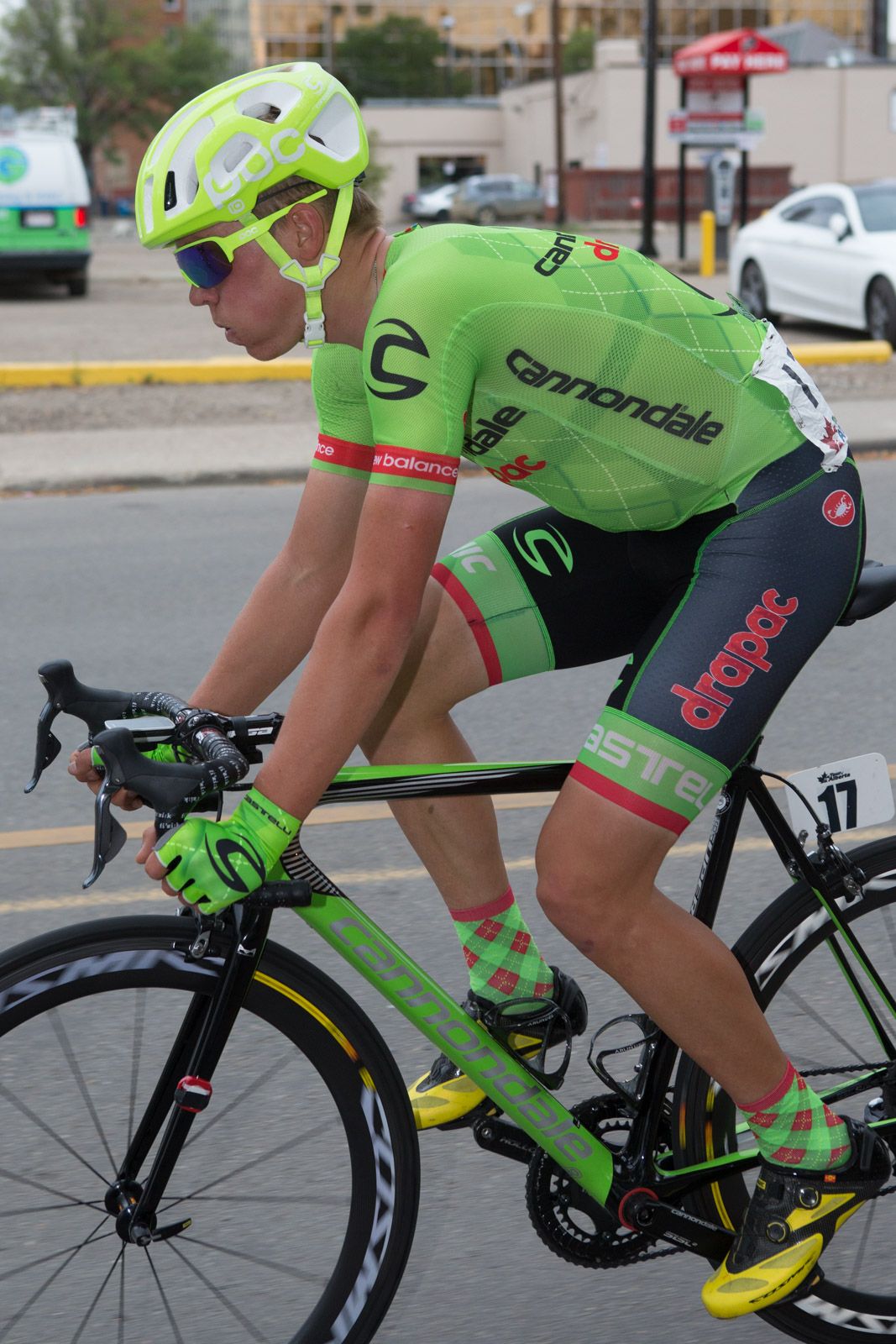 Toms Skujins (Cannondale-Drapac) rides in the break