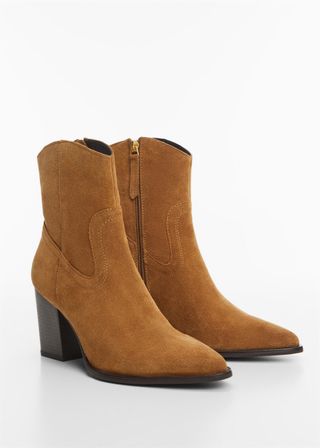 Heel Suede Ankle Boot - Women | Mango United Kingdom