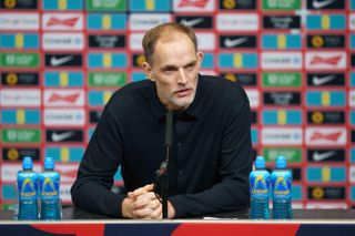 England manager Thomas Tuchel speaks at a press conference, March 2025