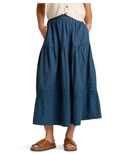 Toad&amp;amp;co Women's Airscape Midi Skirt, Midnight Dobby, Medium