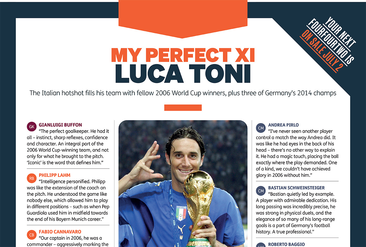 Pages from the July 2026 issue of FourFourTwo magazine