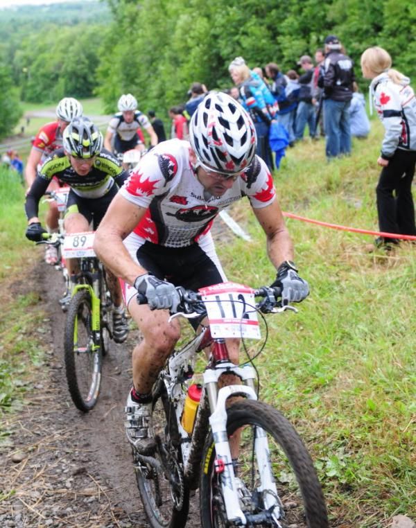 An endless line of riders head up the mountain.