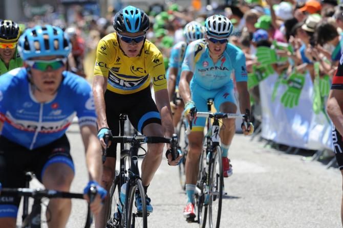 Chris Froome (Team Sky) finished in the peloton