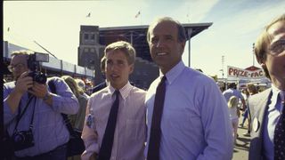 Joe and Beau on the presidential campaign trail in 1987