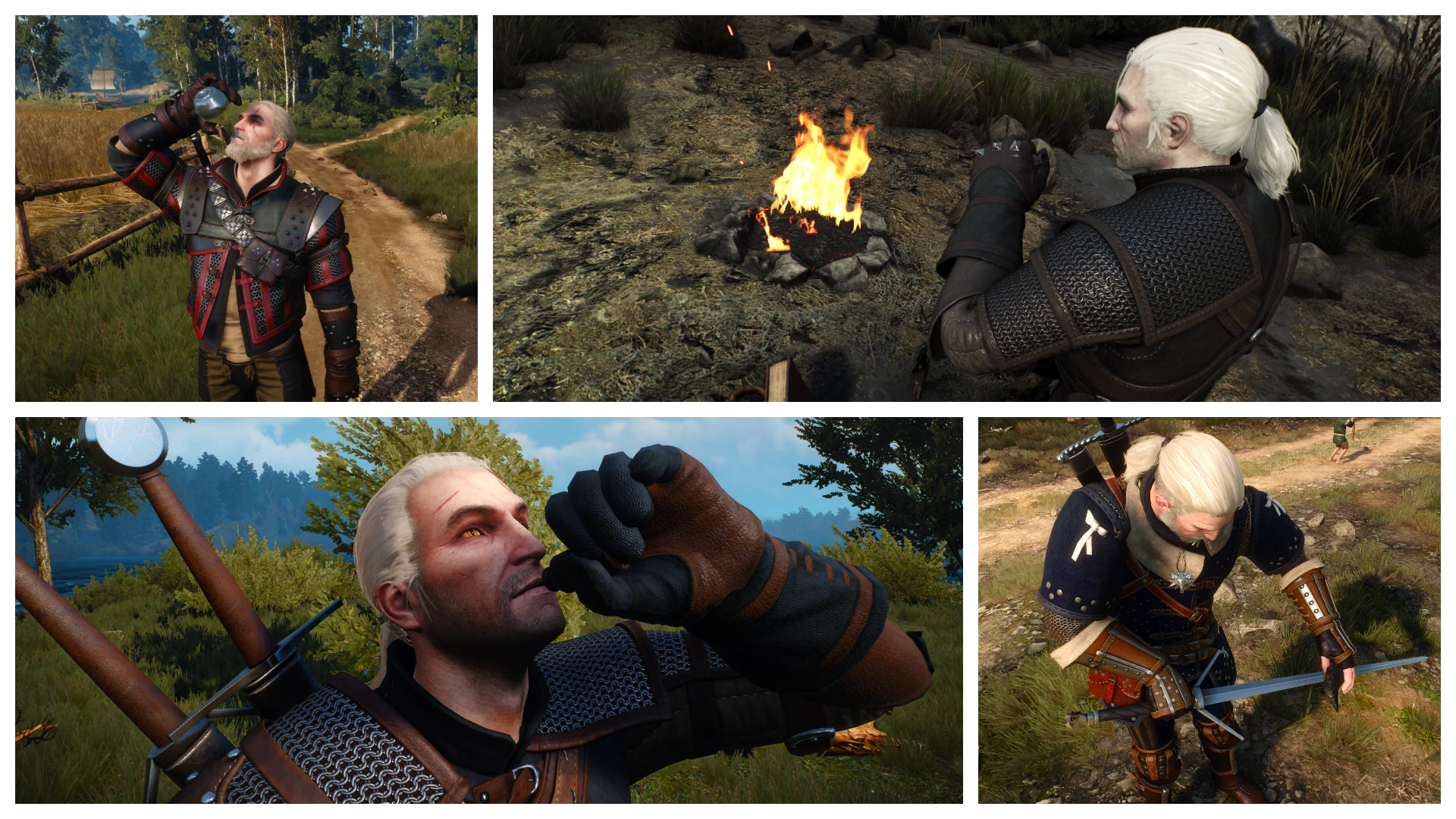 Complete Animations mod montage of Geralt doing various actions