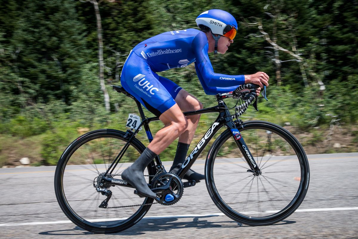 Gavin Mannion (UnitedHealthcare) riding to third place