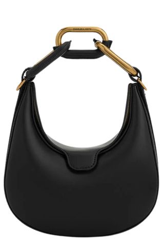 Charles & Keith Mini Kora Chain-Link Moon Bag