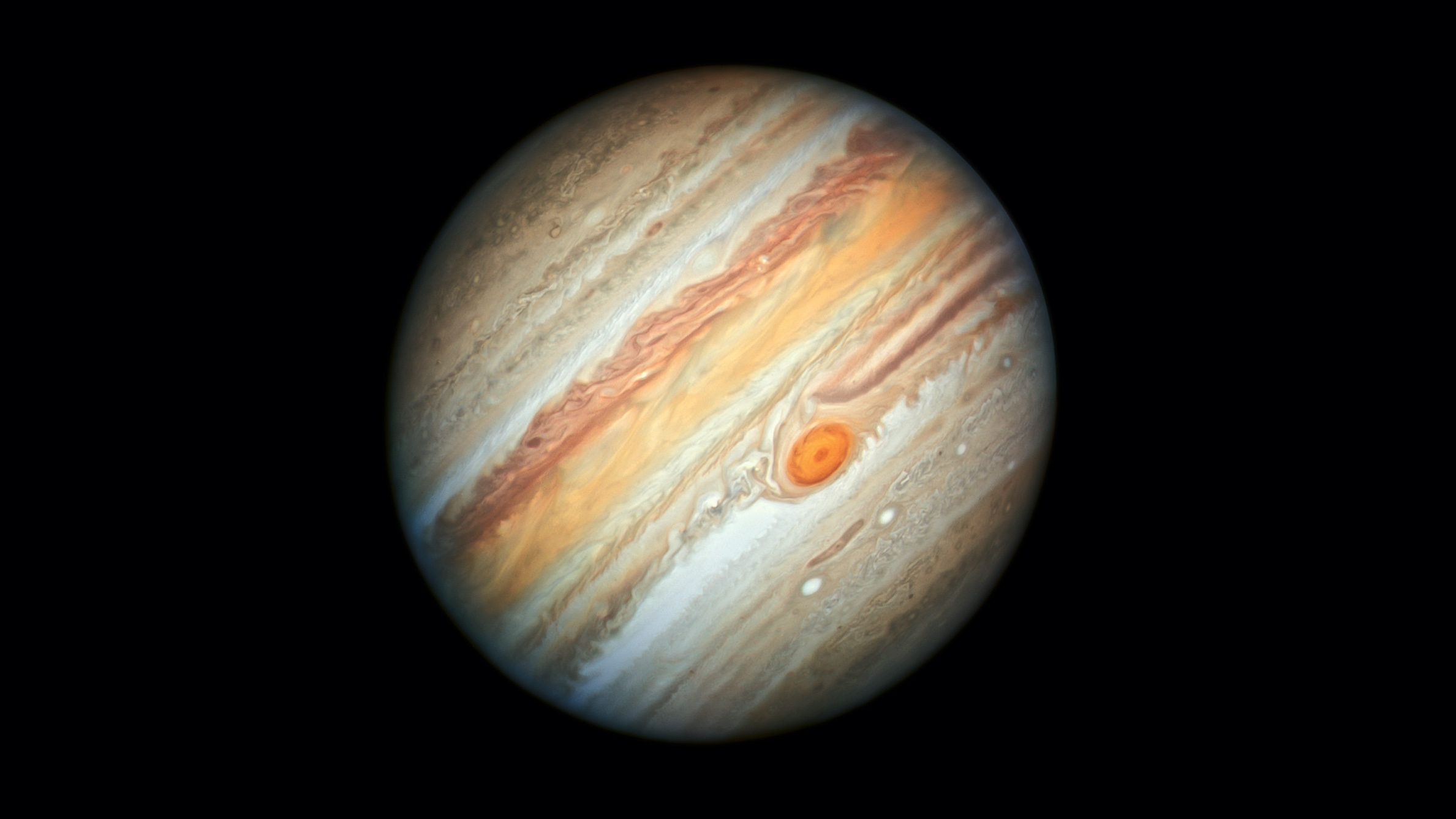 Hubble Space Telescope view of planet Jupiter, taken on June 27, 2019