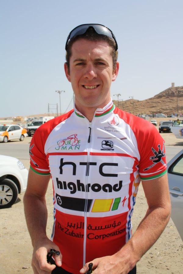 Matt Goss (HTC-Highroad) in the Tour of Oman leader's jersey