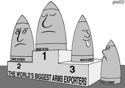 Editorial cartoon world arms