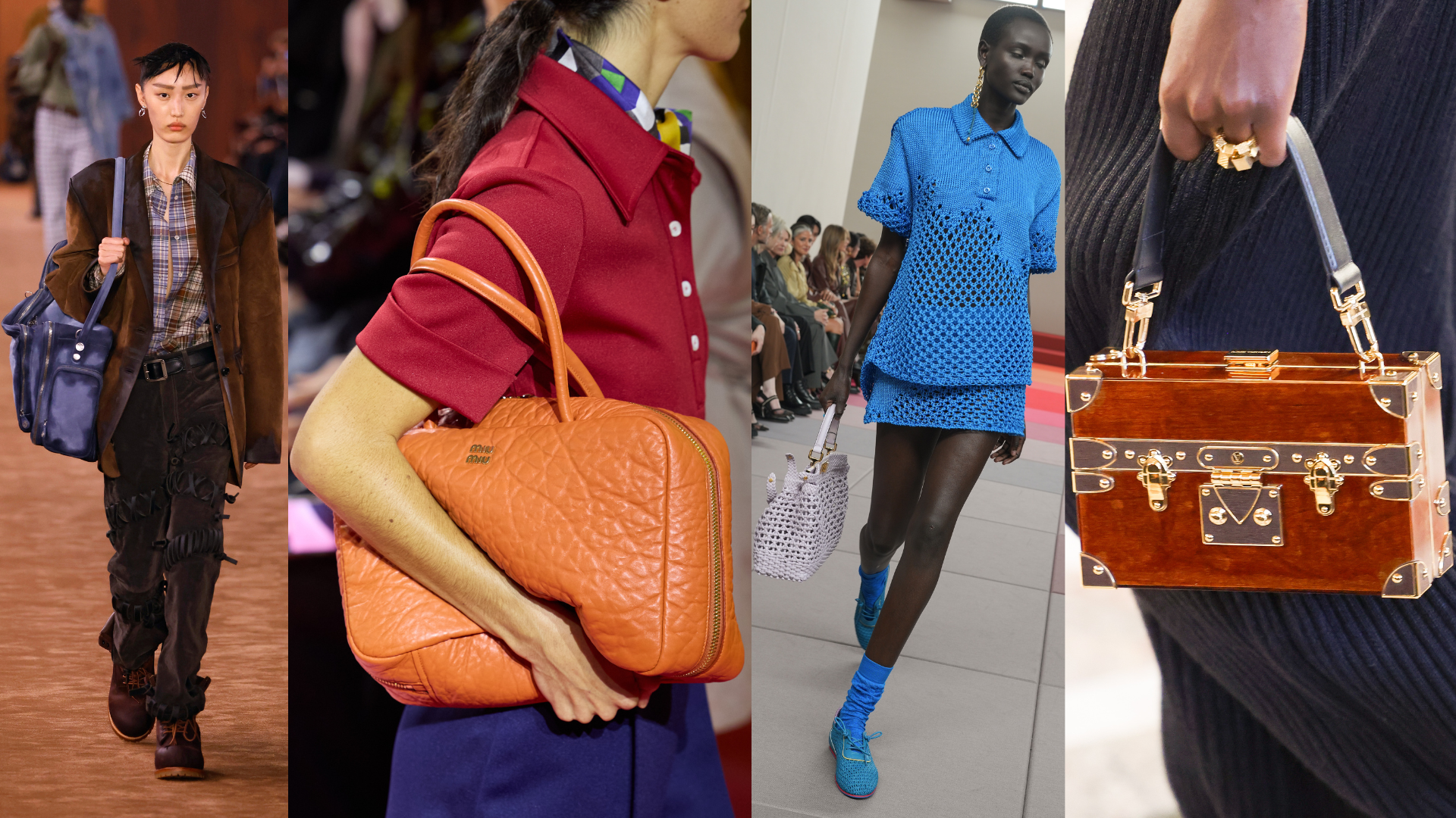 Acne Studios, Miu Miu, Louis Vuitton and Fendi handbag trends spring summer 2026