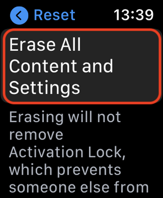 How to erase all data on Apple Watch - erase all content