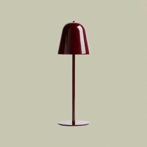 Glossy burgundy table lamp