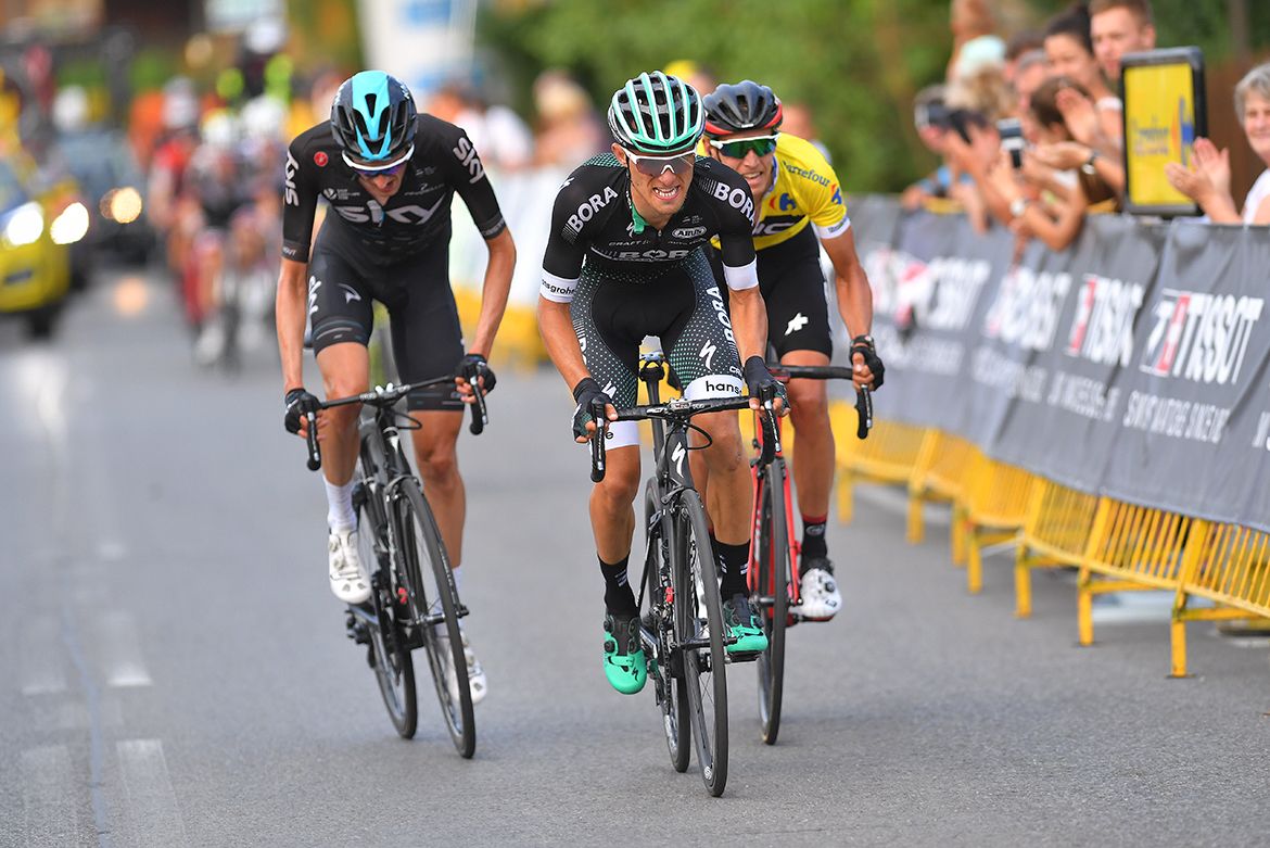 Rafal Majka (Bora-Hansgrohe) sprints on the final stage of the Tour de Pologne.