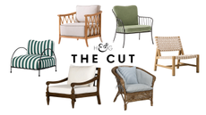 an assortment of deck chairs