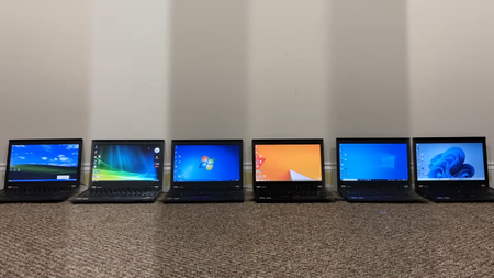 Windows XP vs Vista vs 7 vs 8.1 vs 10 vs 11 | Speed Test