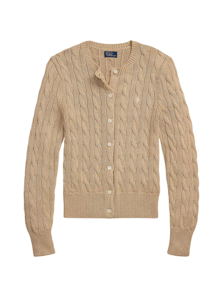 Polo Ralph Lauren Cable-Knit Cotton Crewneck Cardigan