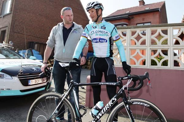Tom Boonen (Omega Pharma-Quickstep) during the Flanders recon