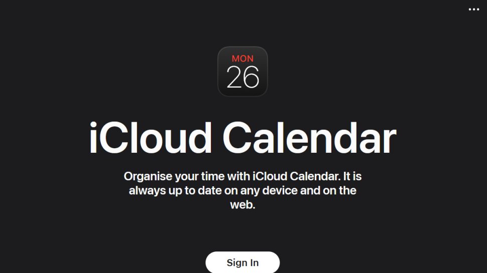 iCloud Calendar website screenshot (January 2026).