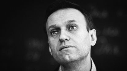 Portrait of Alexei Navalny during an interview