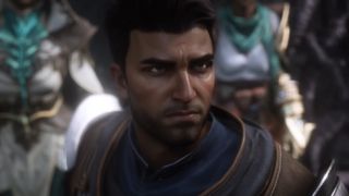 Dragon Age: The Veilguard launch date trailer still - Rook lookin' mean