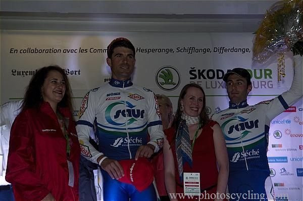 Saur-Sojasun on stage for earning best team honours in the prologue.