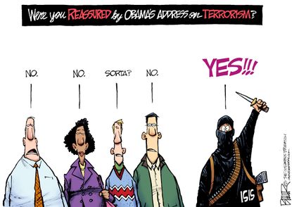 Obama cartoon U.S. Terrorism Address ISIS