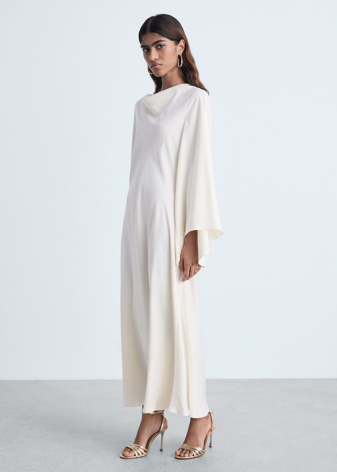 MANGO, Long Satin Dress - Women | Mango United Kingdom