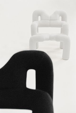 Varier Ekstrem chair in white and black