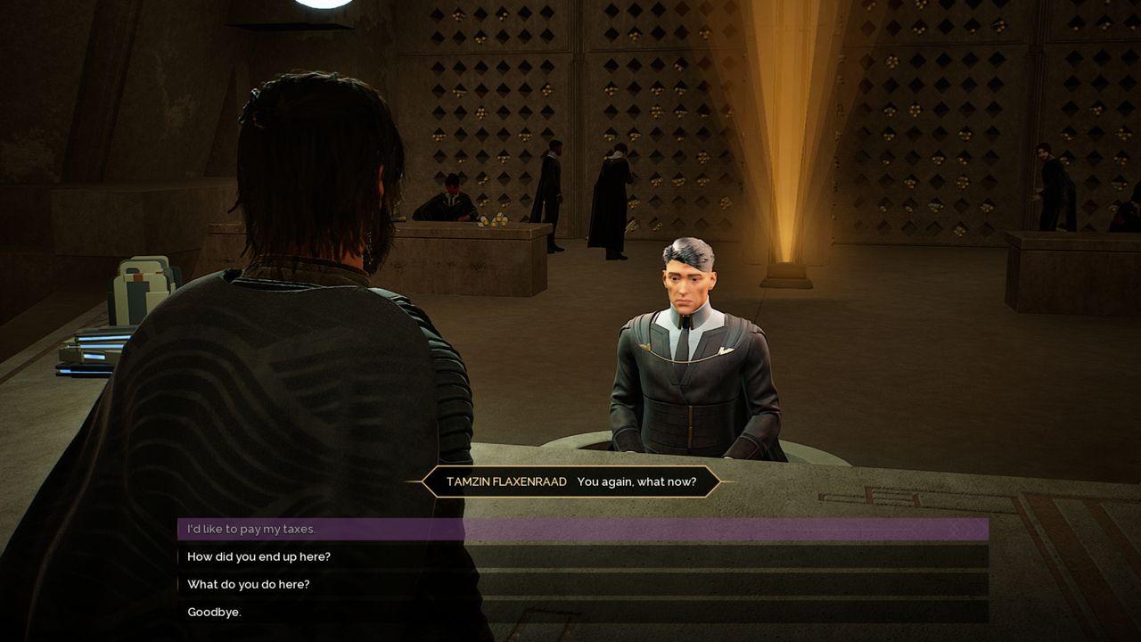 Dune: Awakening how to pay taxes - Speaking to an imperial representative to pay taxes.