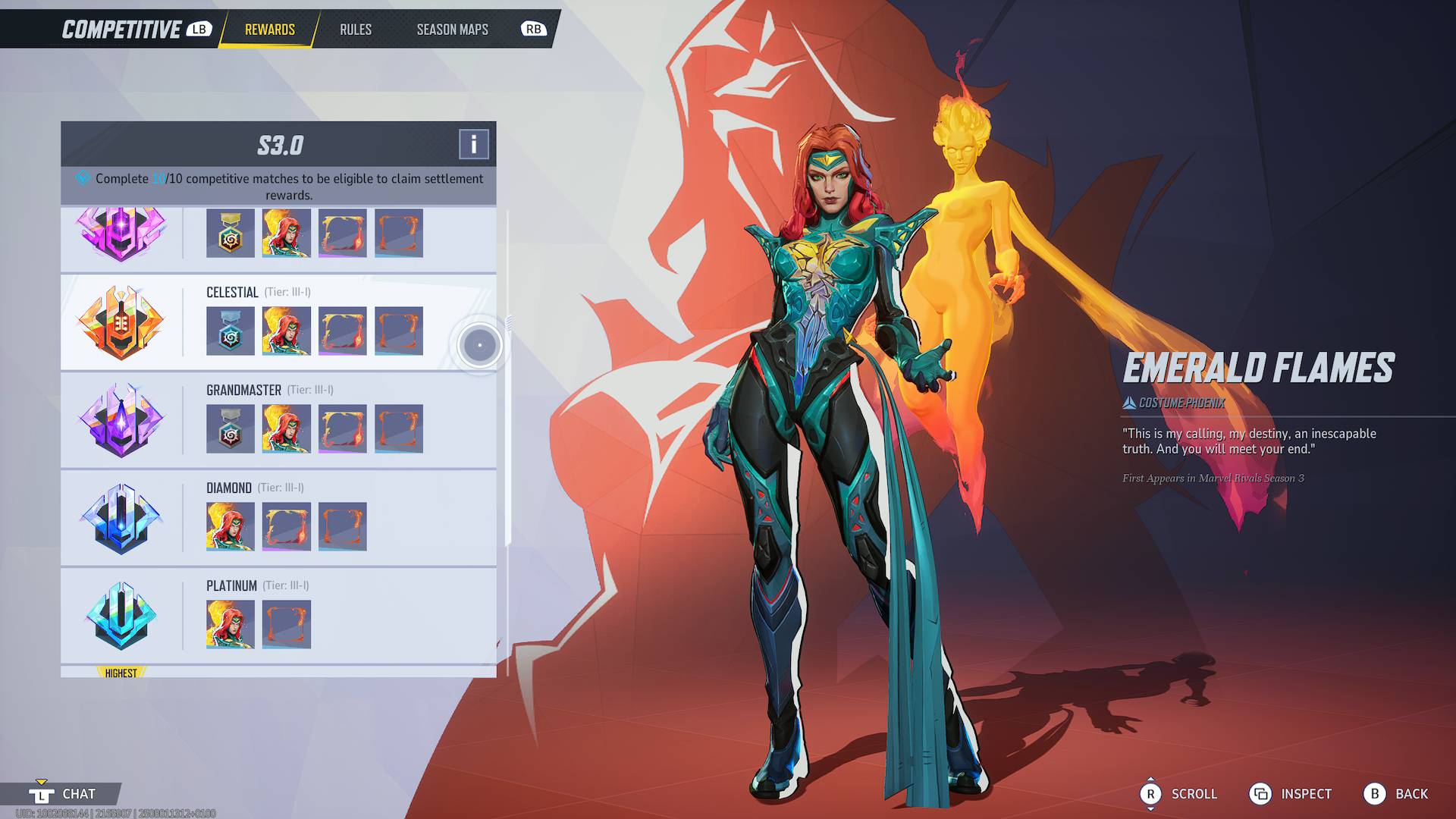 Marvel Rivals ranked season 3 ranks and rewards