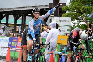 Mihkel Raim (Israel Cycling Academy) wins stage 4 at the Tour of Japan