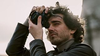 Photographer using the Sony RX1R III camera